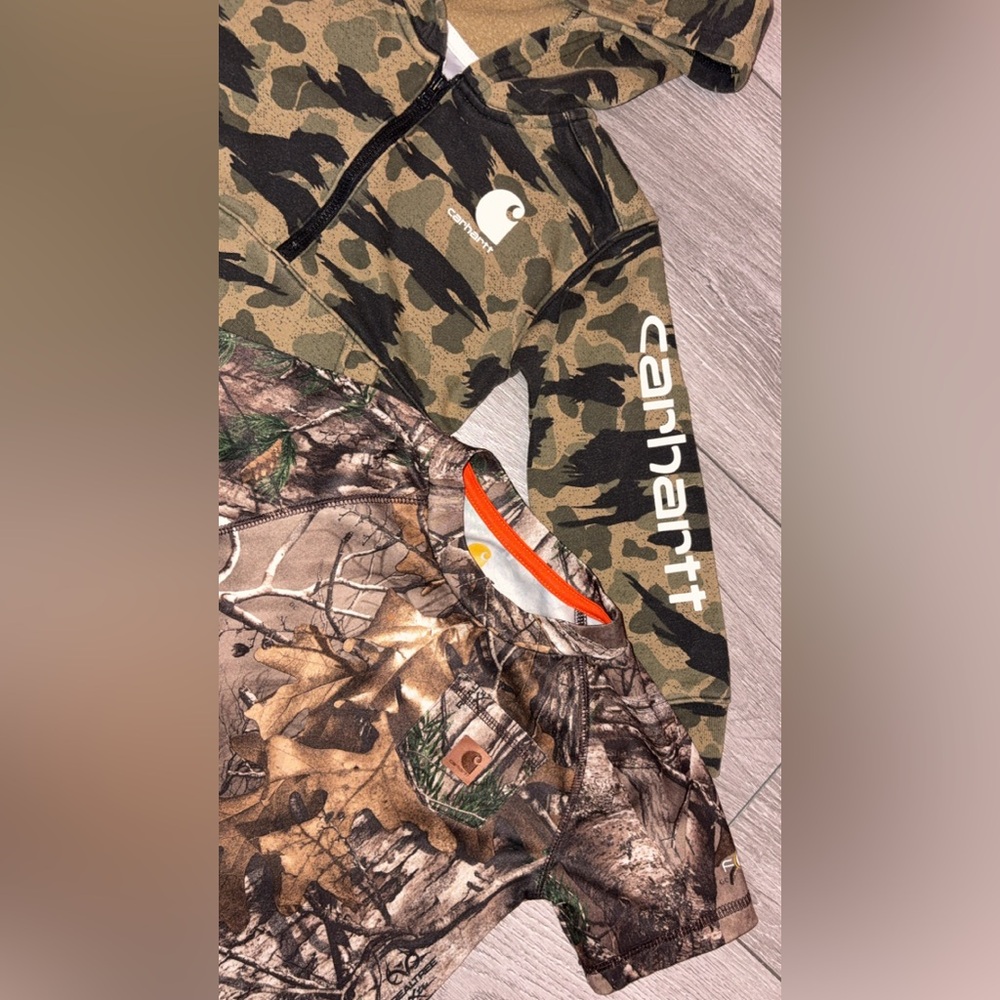 Carhartt Boys Size 3T Lot Of Clothes- Hoodie & Shirt Camo Hunting EUC - Picture 5 of 7
